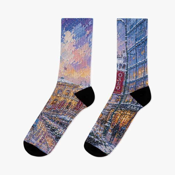 Item preview, Oslo painting, Norway – a winter day in this beautiful Scandinavian city. designed and sold by GalleryKauffeld.