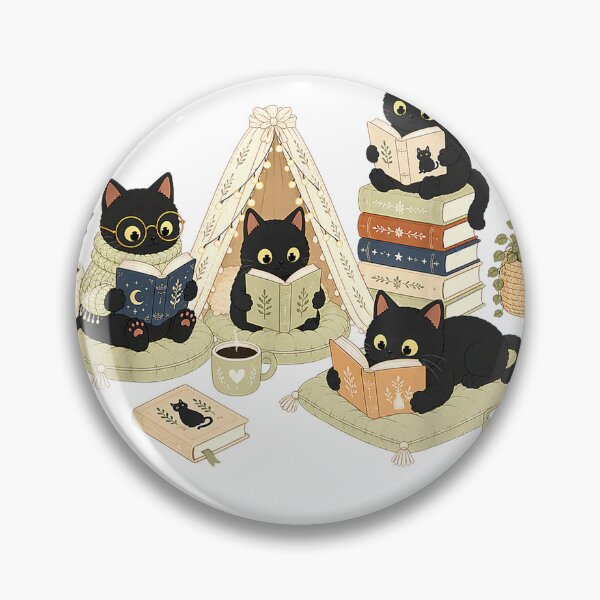 Item preview, Cute Black Cats Reading Books Cozy Reader Cat Mom Cat dad T-Shirt designed and sold by Magoya Store ⭐⭐⭐⭐⭐.
