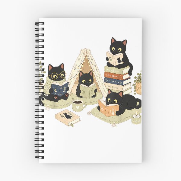 Item preview, Cute Black Cats Reading Books Cozy Reader Cat Mom Cat dad T-Shirt designed and sold by Magoya Store ⭐⭐⭐⭐⭐.