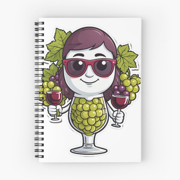 Item preview, Cute Wine Glass Character with Grapes Cool Sunglasses Look – Wine lover gift designed and sold by michallechowicz.