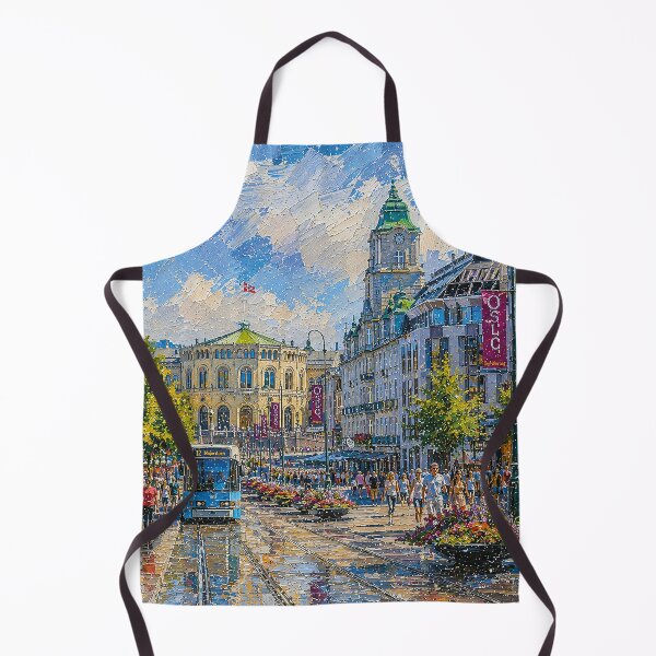 Item preview, A painting of Oslo city centre, Norway – A Beautiful city in Scandinavia. designed and sold by GalleryKauffeld.