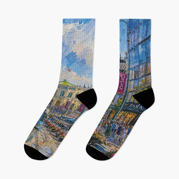 Item preview, A painting of Oslo city centre, Norway – A Beautiful city in Scandinavia. designed and sold by GalleryKauffeld.