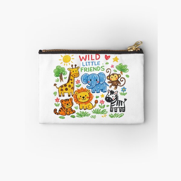 Item preview, Wild Little Friends – Cute Jungle Animals Crayon Drawing designed and sold by mbmstores.
