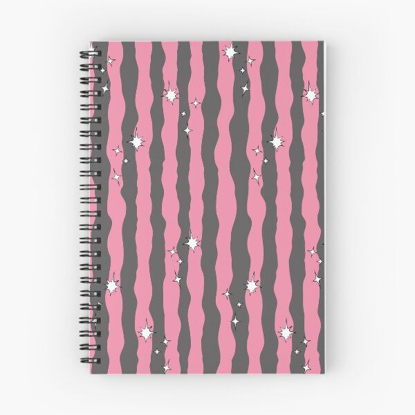 Item preview, Starry Hand-Drawn Vertical Stripes Print - Raspberry Pink and Mouse Grey designed and sold by Daniel Bevis Design.