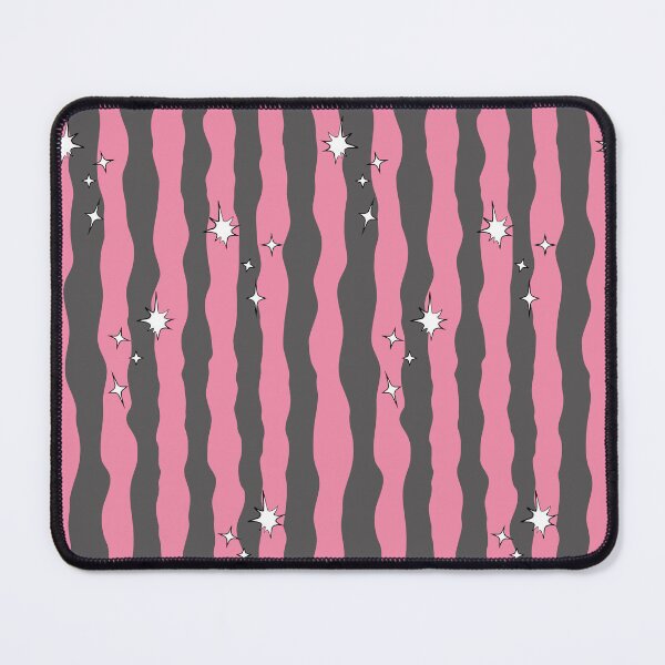 Item preview, Starry Hand-Drawn Vertical Stripes Print - Raspberry Pink and Mouse Grey designed and sold by Daniel Bevis Design.