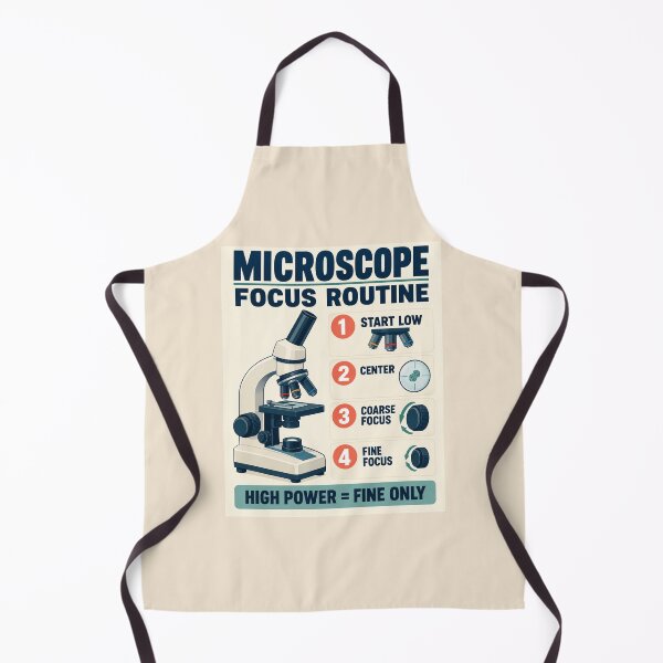 Artikelvorschau, Poster zur Fokussierungsroutine beim Mikroskopieren – Leitfaden für Biologielabor und naturwissenschaftlichen Unterricht entworfen und verkauft von astersgraphics.