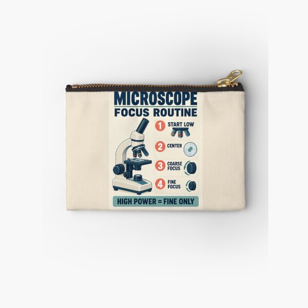 Item preview, Microscope Focus Routine Poster – Biology Lab & Science Classroom Guide designed and sold by astersgraphics.