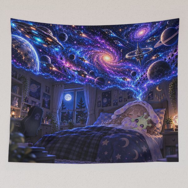 Item preview, Adventures of the Cosmos Begin After Bedtime designed and sold by nikkolaus.