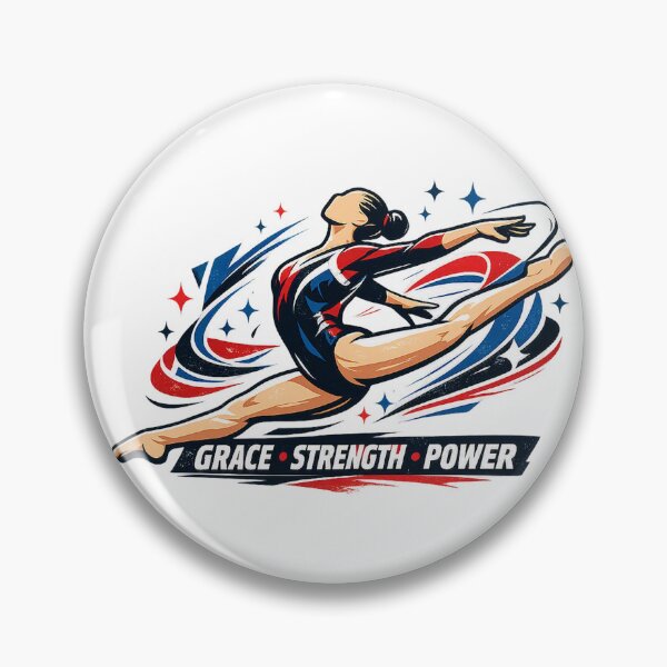 Item preview, Grace Strength Power – Gymnastics Leap Vector Design designed and sold by mbmstores.