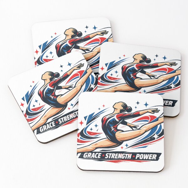 Item preview, Grace Strength Power – Gymnastics Leap Vector Design designed and sold by mbmstores.