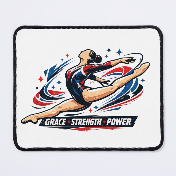 Item preview, Grace Strength Power – Gymnastics Leap Vector Design designed and sold by mbmstores.