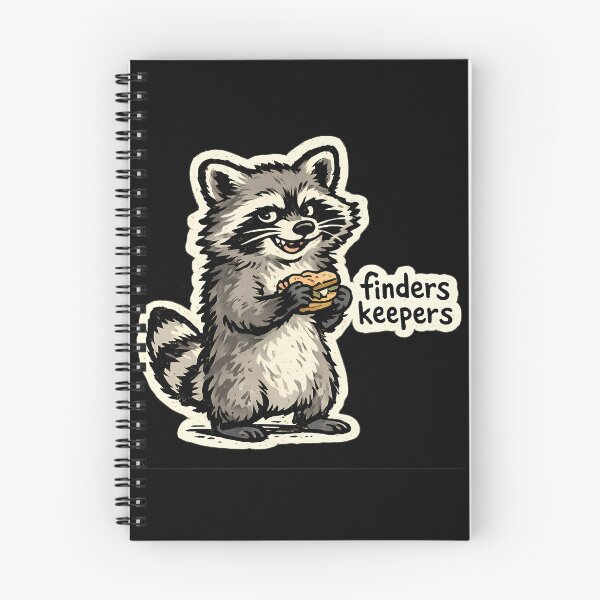 Item preview, Finders Keepers Raccoon Sticker | Funny Trash Panda Shirt | Raccoon Lover Gift | Sneaky Animal Tee designed and sold by Fuzzaroo.