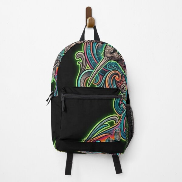 Item preview, Colorful Kiwi with Auckland Skyline designed and sold by kiwiartyfarty.
