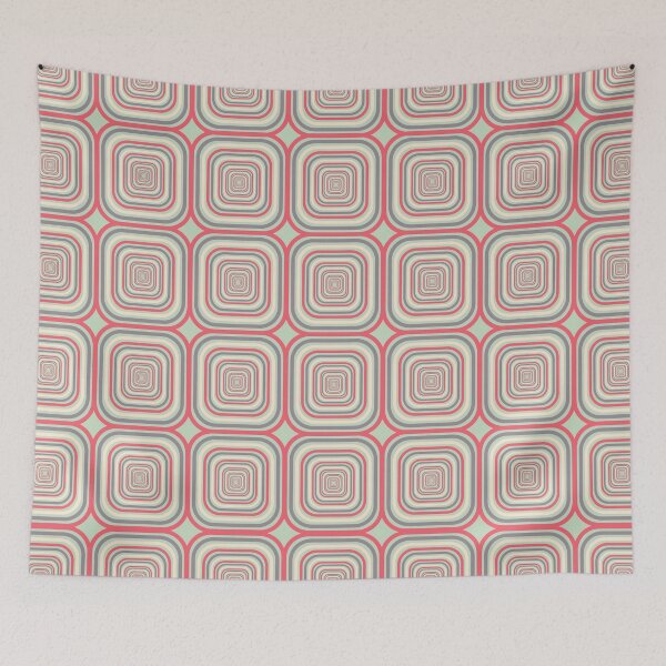 Item preview, Seamless retro geometric rounded squares pattern designed and sold by prapapon.