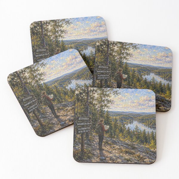 Item preview, Ostmarka, Oslo, Norway – a painting of a peaceful day in the beautiful Nordic forest. designed and sold by GalleryKauffeld.