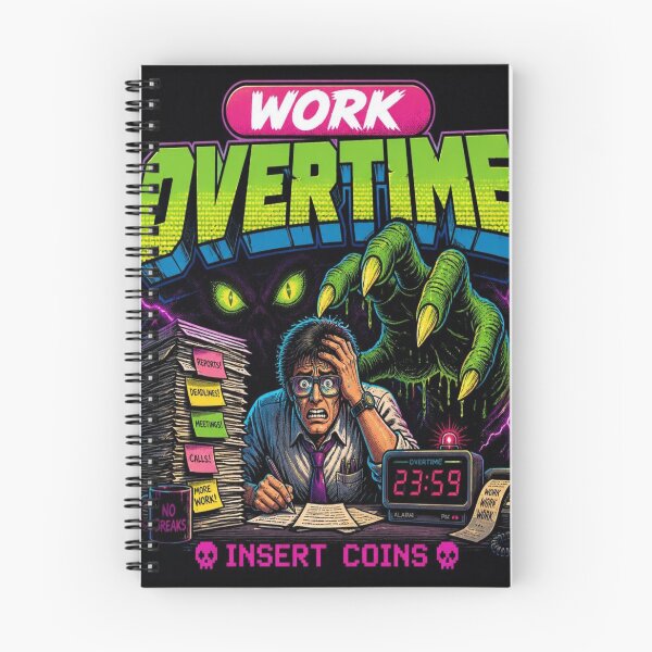 Item preview, Work Overtime Monster Vintage Arcade Game designed and sold by creativerooney.