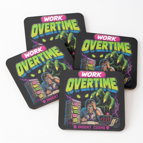 Item preview, Work Overtime Monster Vintage Arcade Game designed and sold by creativerooney.