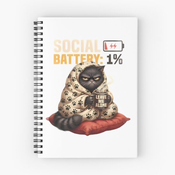 Item preview, Social Battery 1% Grumpy Cat Blanket designed and sold by Linework Studio.