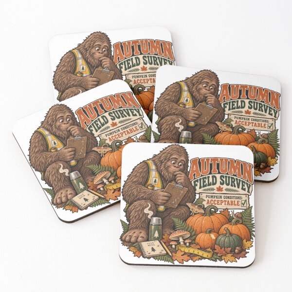 Item preview, Autumn Field Survey Bigfoot Pumpkin Inspector designed and sold by Trendy-Artistry.