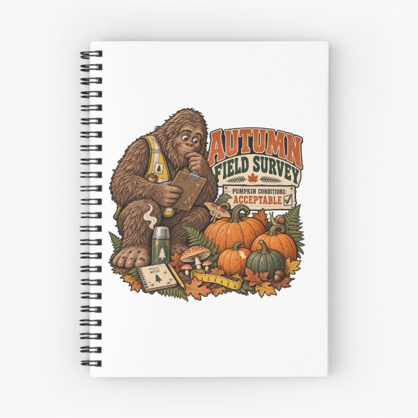 Item preview, Autumn Field Survey Bigfoot Pumpkin Inspector designed and sold by Trendy-Artistry.