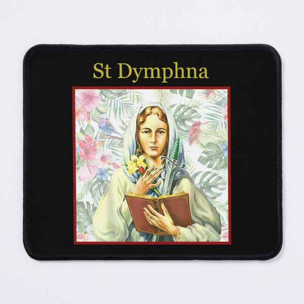 Item preview, St Dymphna Purity Lily Patron Saint Mental Health Catholic designed and sold by geronkagogo.