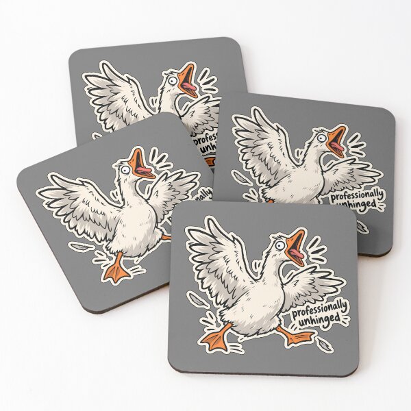 Item preview, Professionally Unhinged Goose Sticker | Funny Silly Goose Shirt | Goose Lover Gift | Chaotic Animal Tee designed and sold by Fuzzaroo.