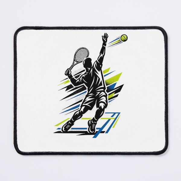 Item preview, Dynamic Faceless Tennis Serve – Modern Athletic Silhouette Vecto designed and sold by mbmstores.