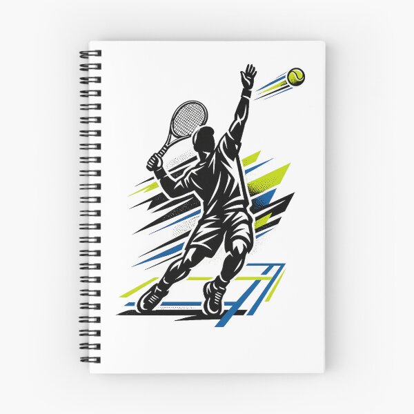 Item preview, Dynamic Faceless Tennis Serve – Modern Athletic Silhouette Vecto designed and sold by mbmstores.