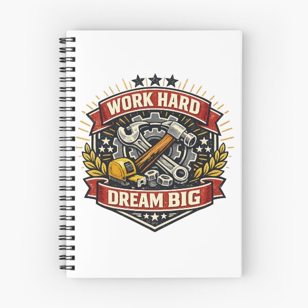 Item preview, Work Hard Dream Big – Vintage Workshop Emblem Vector Design designed and sold by mbmstores.