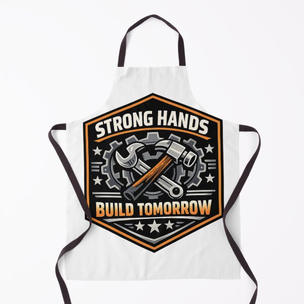 Item preview, Strong Hands Build Tomorrow – Industrial Hexagon Badge Vector Design designed and sold by mbmstores.