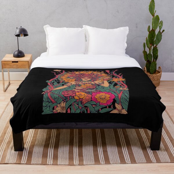 Item preview, Floral Goddess Illustration: Psychedelic Botanical Art designed and sold by  Mythical Entanglement.