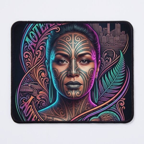 Item preview, Maori Tattoo Art with Skyline designed and sold by kiwiartyfarty.