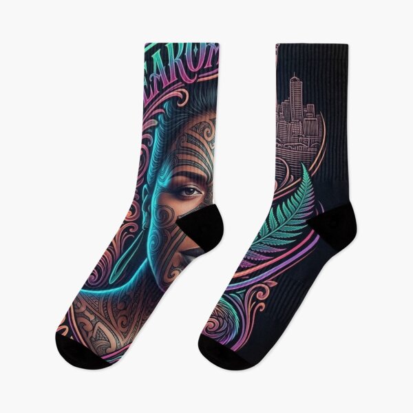 Item preview, Maori Tattoo Art with Skyline designed and sold by kiwiartyfarty.