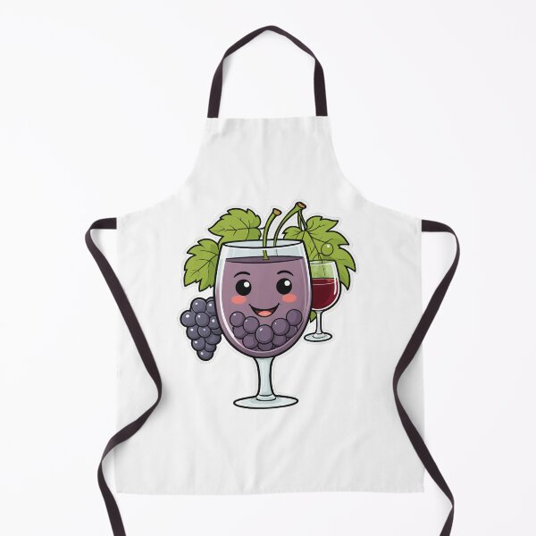 Item preview, Cute Wine Glass Character with Grapes Bold Outline Minimal – Wine lover gift designed and sold by michallechowicz.