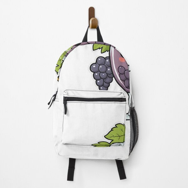 Item preview, Cute Wine Glass Character with Grapes Bold Outline Minimal – Wine lover gift designed and sold by michallechowicz.