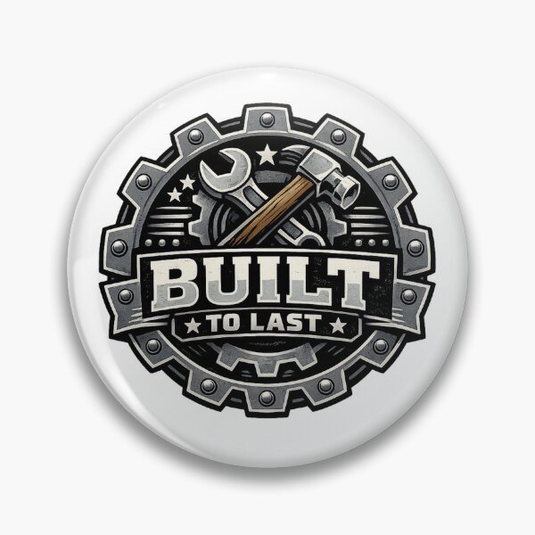 Item preview, Built to Last – Industrial Gear Badge Vector Design designed and sold by mbmstores.