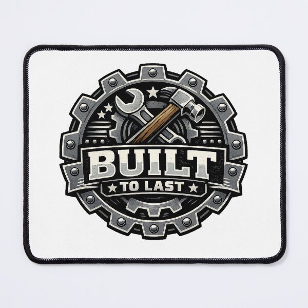 Item preview, Built to Last – Industrial Gear Badge Vector Design designed and sold by mbmstores.