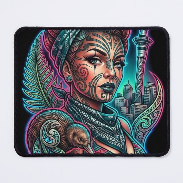 Item preview, Māori Woman and Kiwi Bird designed and sold by kiwiartyfarty.