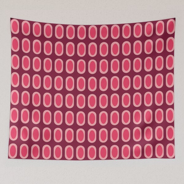 Item preview, Seamless geometric pink oval pattern designed and sold by prapapon.