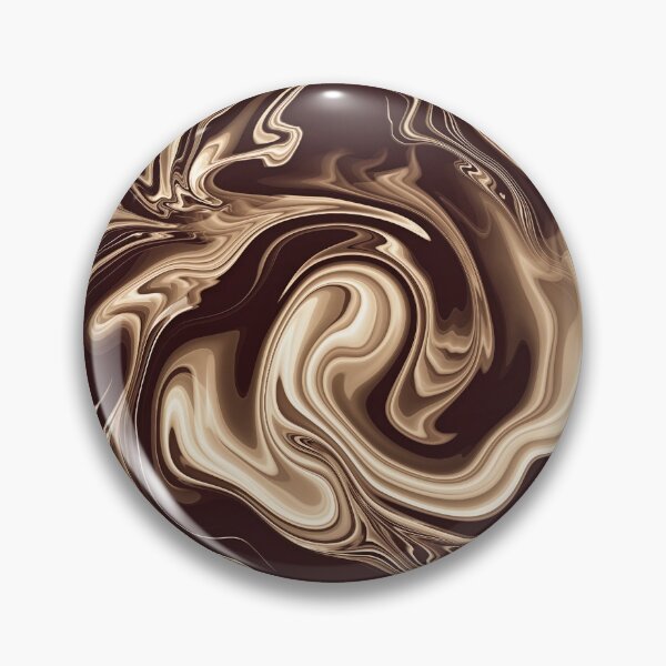 Item preview, Rich Chocolate Gold Liquid Marble Swirl Abstract Pattern designed and sold by CaramelCo.