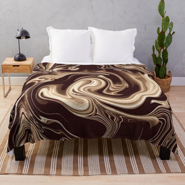 Item preview, Patrón abstracto de remolino de mármol líquido color oro chocolate intenso designed and sold by CaramelCo.