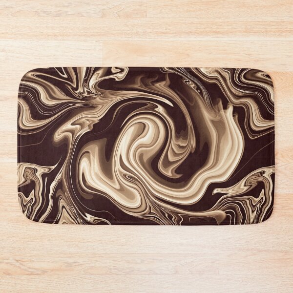 Item preview, Rich Chocolate Gold Liquid Marble Swirl Abstract Pattern designed and sold by CaramelCo.