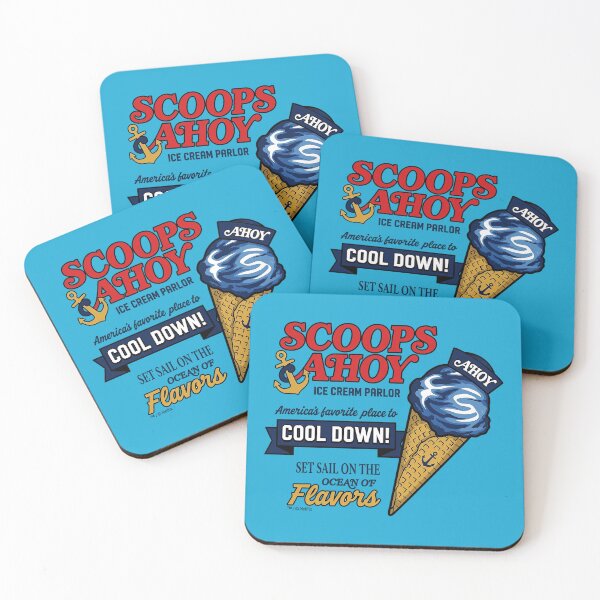 Item preview, Scoops Ahoy Ice Cream Floral Poster designed and sold by RayAndAnnShop.