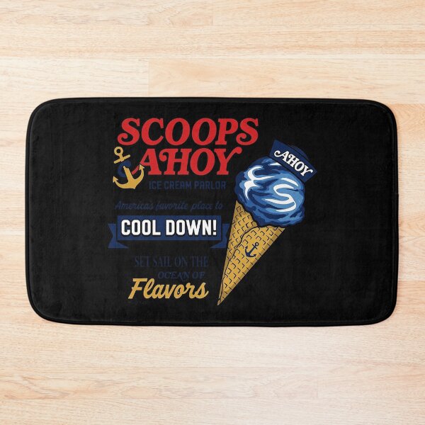 Item preview, Scoops Ahoy Ice Cream Floral Poster designed and sold by RayAndAnnShop.