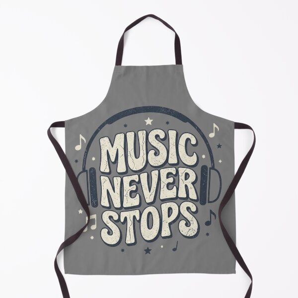 Item preview, Music Never Stops – Retro Vintage Headphones Music Design designed and sold by RajDeals.