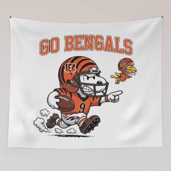 Item preview, Snoopy Go Bengals Football Fan Art designed and sold by CaneufeyCip.