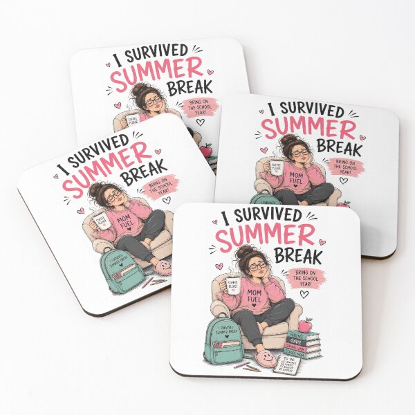 Item preview, I survived summer break- funny school mom design designed and sold by VeraLuta.