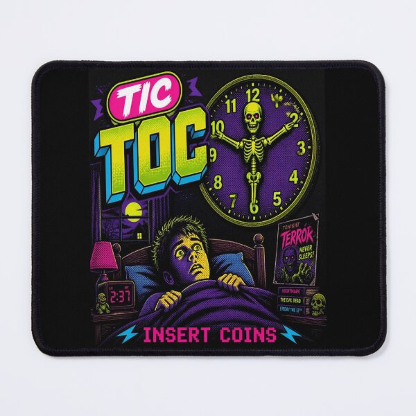 Item preview, Tic Toc Midnight Terror Retro Arcade designed and sold by creativerooney.
