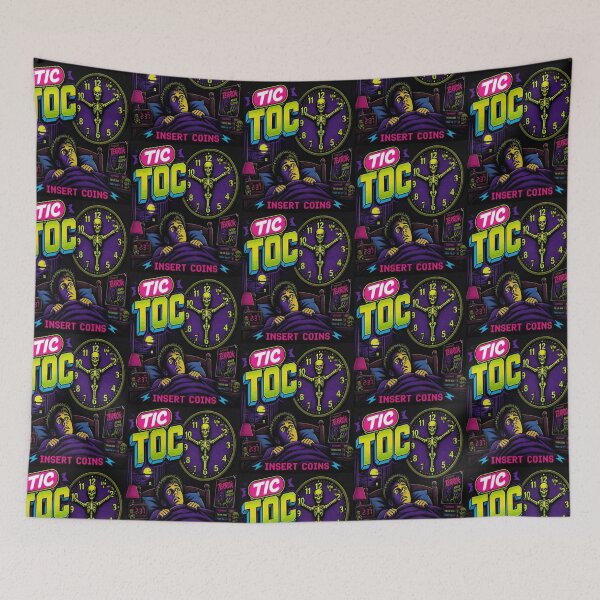 Item preview, Tic Toc Midnight Terror Retro Arcade designed and sold by creativerooney.