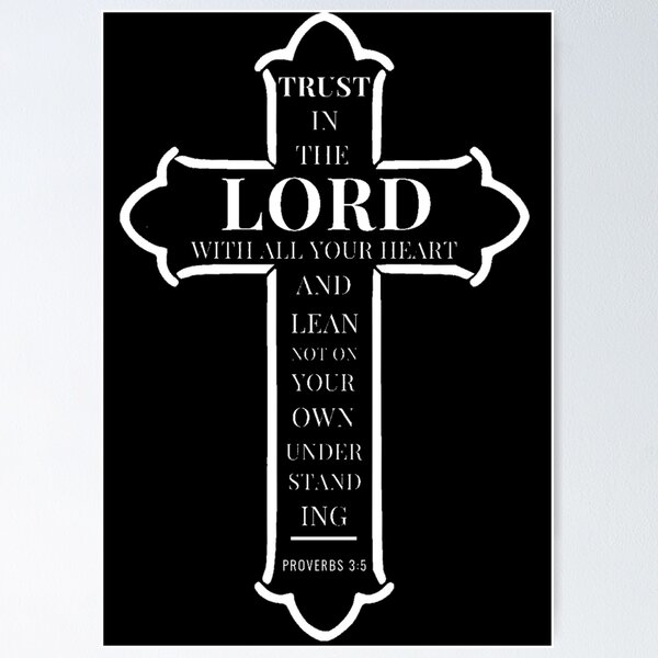 Proverbs 3:5-6 retailer ~ Wooden Bible Cross®